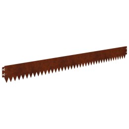 VidaXL Krawężnik do trawnika 10 pcs 103 x 10 cm Stal Rdzawy