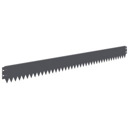 VidaXL Krawężnik do trawnika 10 pcs 103 x 10 cm Stal antracytowy
