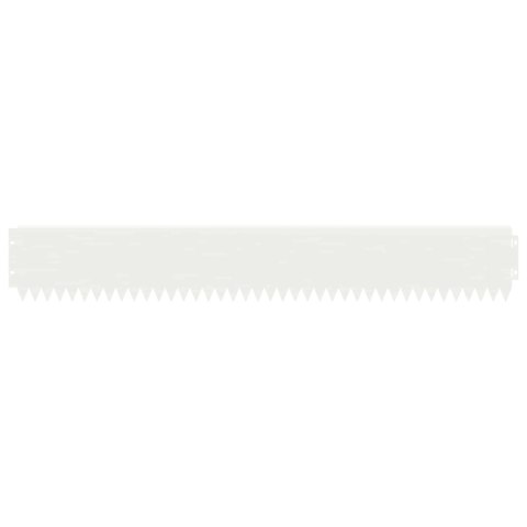 VidaXL Krawężnik do trawnika 10 pcs 103 x 15 cm Stal Biały