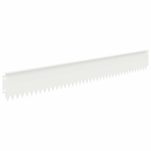 VidaXL Krawężnik do trawnika 10 pcs 103 x 15 cm Stal Biały