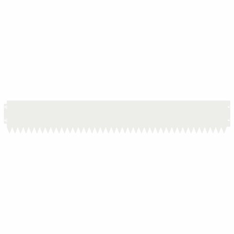 VidaXL Krawężnik do trawnika 10 pcs 103 x 15 cm Stal Biały
