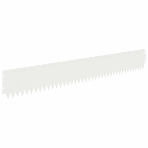 VidaXL Krawężnik do trawnika 10 pcs 103 x 15 cm Stal Biały