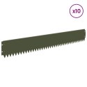 VidaXL Krawężnik do trawnika 10 pcs 103 x 15 cm Stal Oliwkowy zielony