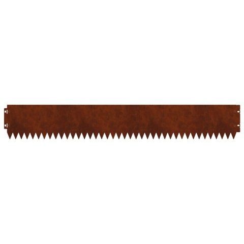VidaXL Krawężnik do trawnika 10 pcs 103 x 15 cm Stal Rdzawy