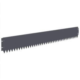 VidaXL Krawężnik do trawnika 10 pcs 103 x 15 cm Stal antracytowy