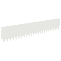 VidaXL Krawężnik do trawnika 10 pcs 103 x 20 cm Stal Biały