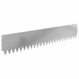 VidaXL Krawężnik do trawnika 10 pcs 103 x 20 cm Stal srebrny