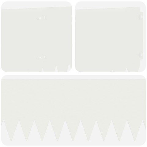 VidaXL Krawężnik do trawnika 10 pcs 103 x 25 cm Stal Biały