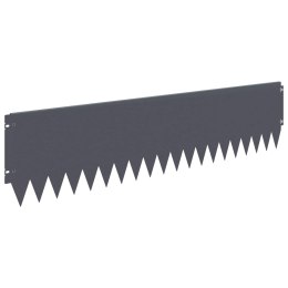 VidaXL Krawężnik do trawnika 10 pcs 103 x 25 cm Stal antracytowy
