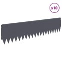 VidaXL Krawężnik do trawnika 10 pcs 103 x 25 cm Stal antracytowy