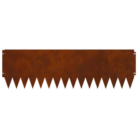 KRAWĘŻNIK DO TRAWNIKA 10 PCS 103X30CM STAL RDZAWY