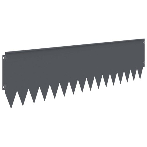 VidaXL Krawężnik do trawnika 10 pcs 103 x 30 cm Stal antracytowy