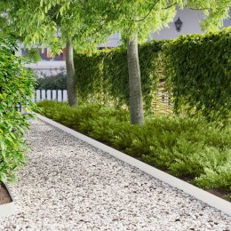VidaXL Krawężnik do trawnika 20 pcs 103 x 10 cm Stal Biały