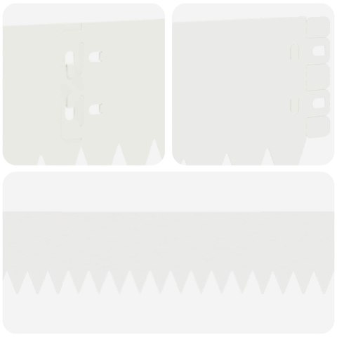 VidaXL Krawężnik do trawnika 20 pcs 103 x 10 cm Stal Biały