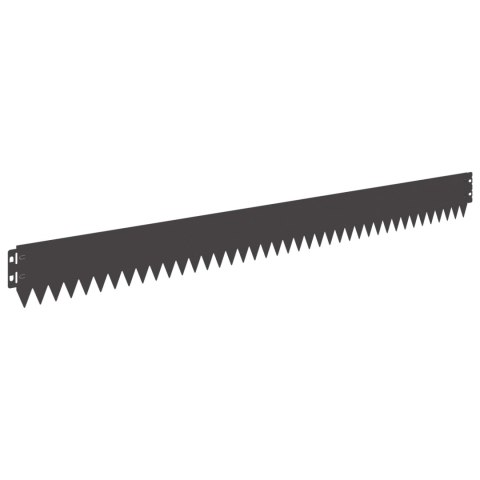 VidaXL Krawężnik do trawnika 20 pcs 103 x 10 cm Stal Czarny