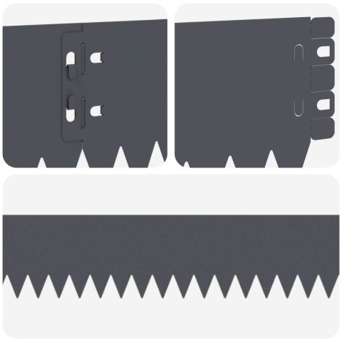 VidaXL Krawężnik do trawnika 20 pcs 103 x 10 cm Stal antracytowy