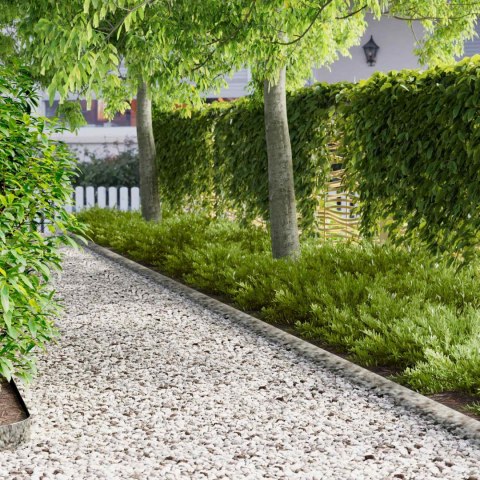 VidaXL Krawężnik do trawnika 20 pcs 103 x 10 cm Stal srebrny
