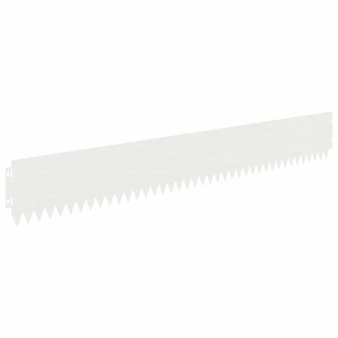 VidaXL Krawężnik do trawnika 20 pcs 103 x 15 cm Stal Biały