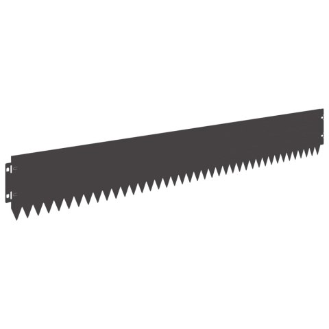 VidaXL Krawężnik do trawnika 20 pcs 103 x 15 cm Stal Czarny