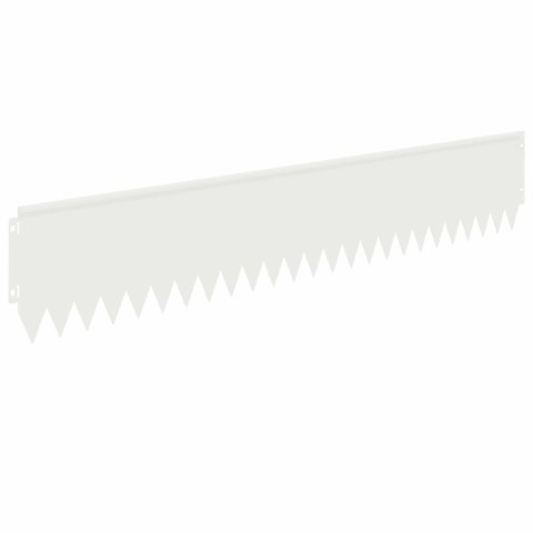 VidaXL Krawężnik do trawnika 20 pcs 103 x 20 cm Stal Biały