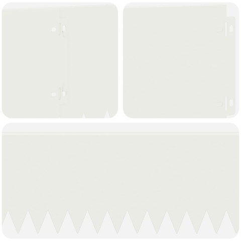 VidaXL Krawężnik do trawnika 20 pcs 103 x 20 cm Stal Biały
