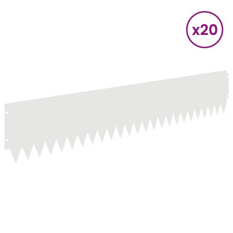 KRAWĘŻNIK DO TRAWNIKA 20 PCS 103X20CM STAL BIAŁY