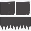 KRAWĘŻNIK DO TRAWNIKA 20 PCS 103X25CM STAL CZARNY