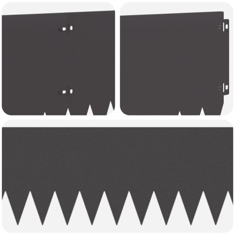 KRAWĘŻNIK DO TRAWNIKA 20 PCS 103X25CM STAL CZARNY