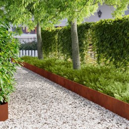 KRAWĘŻNIK DO TRAWNIKA 20 PCS 103X25CM STAL RDZAWY