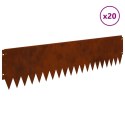 KRAWĘŻNIK DO TRAWNIKA 20 PCS 103X25CM STAL RDZAWY