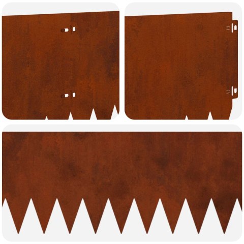 KRAWĘŻNIK DO TRAWNIKA 20 PCS 103X25CM STAL RDZAWY