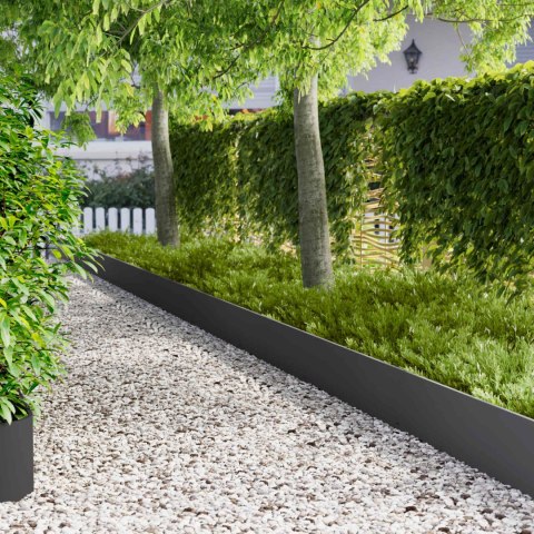 KRAWĘŻNIK DO TRAWNIKA 20 PCS 103X30CM STAL CZARNY