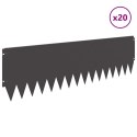 KRAWĘŻNIK DO TRAWNIKA 20 PCS 103X30CM STAL CZARNY