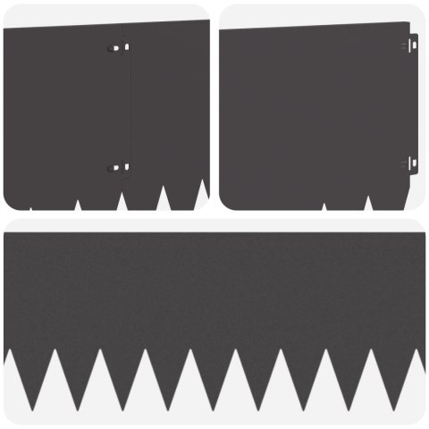 KRAWĘŻNIK DO TRAWNIKA 20 PCS 103X30CM STAL CZARNY