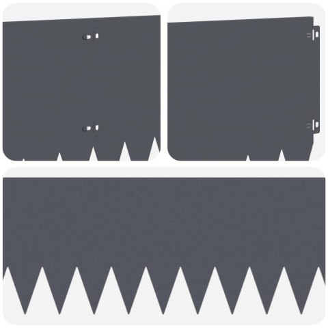 KRAWĘŻNIK DO TRAWNIKA 20 PCS 103X30CM STAL ANTRACYTOWY