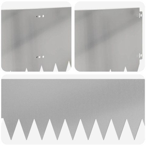 KRAWĘŻNIK DO TRAWNIKA 20 PCS 103X30CM STAL SREBRNY