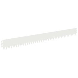 VidaXL Krawężnik do trawnika 30 pcs 103 x 10 cm Stal Biały