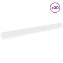 VidaXL Krawężnik do trawnika 30 pcs 103 x 10 cm Stal Biały