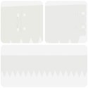 VidaXL Krawężnik do trawnika 30 pcs 103 x 10 cm Stal Biały