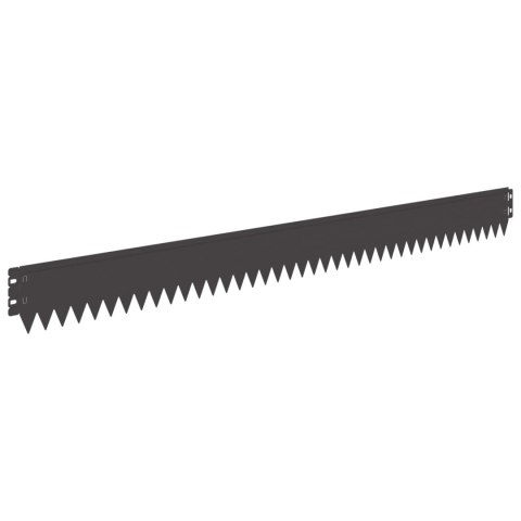 VidaXL Krawężnik do trawnika 30 pcs 103 x 10 cm Stal Czarny