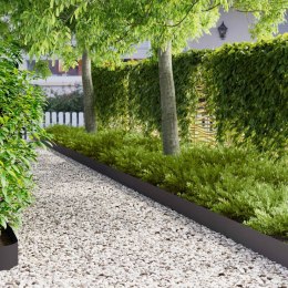 VidaXL Krawężnik do trawnika 30 pcs 103 x 15 cm Stal Czarny