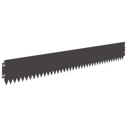 VidaXL Krawężnik do trawnika 30 pcs 103 x 15 cm Stal Czarny