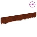 VidaXL Krawężnik do trawnika 30 pcs 103 x 15 cm Stal Rdzawy