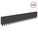 VidaXL Krawężnik do trawnika 30 pcs 103 x 20 cm Stal Czarny