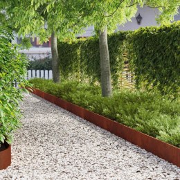 VidaXL Krawężnik do trawnika 30 pcs 103 x 20 cm Stal Rdzawy