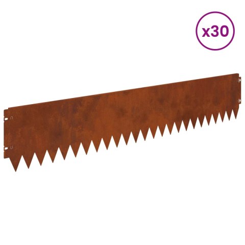 KRAWĘŻNIK DO TRAWNIKA 30 PCS 103X20CM STAL RDZAWY