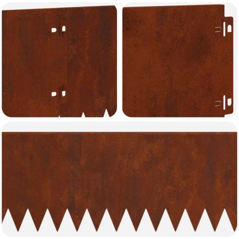 KRAWĘŻNIK DO TRAWNIKA 30 PCS 103X20CM STAL RDZAWY