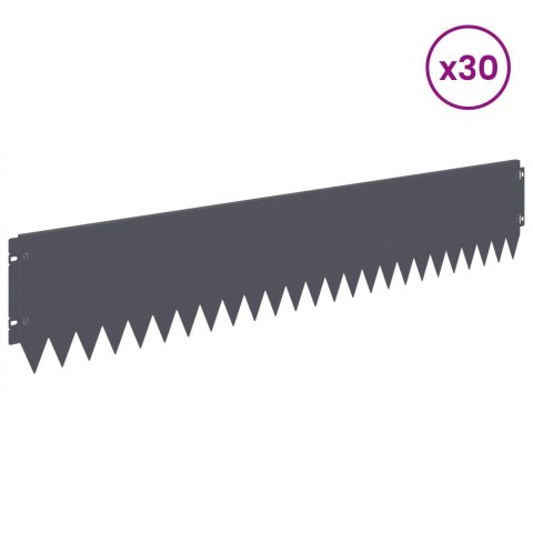 KRAWĘŻNIK DO TRAWNIKA 30 PCS 103X20CM STAL ANTRACYTOWY