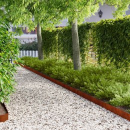 VidaXL Krawężnik do trawnika 50 pcs 103 x 10 cm Stal Rdzawy