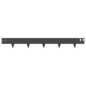 VidaXL Krawężnik do trawnika 10 pcs 100 x 12 cm Stal Czarny
